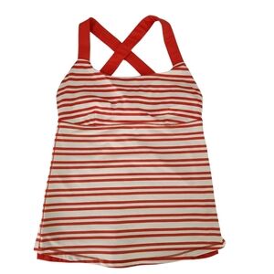 LULULEMON Track And Train Tank Twin Stripe Love Red / Love Red